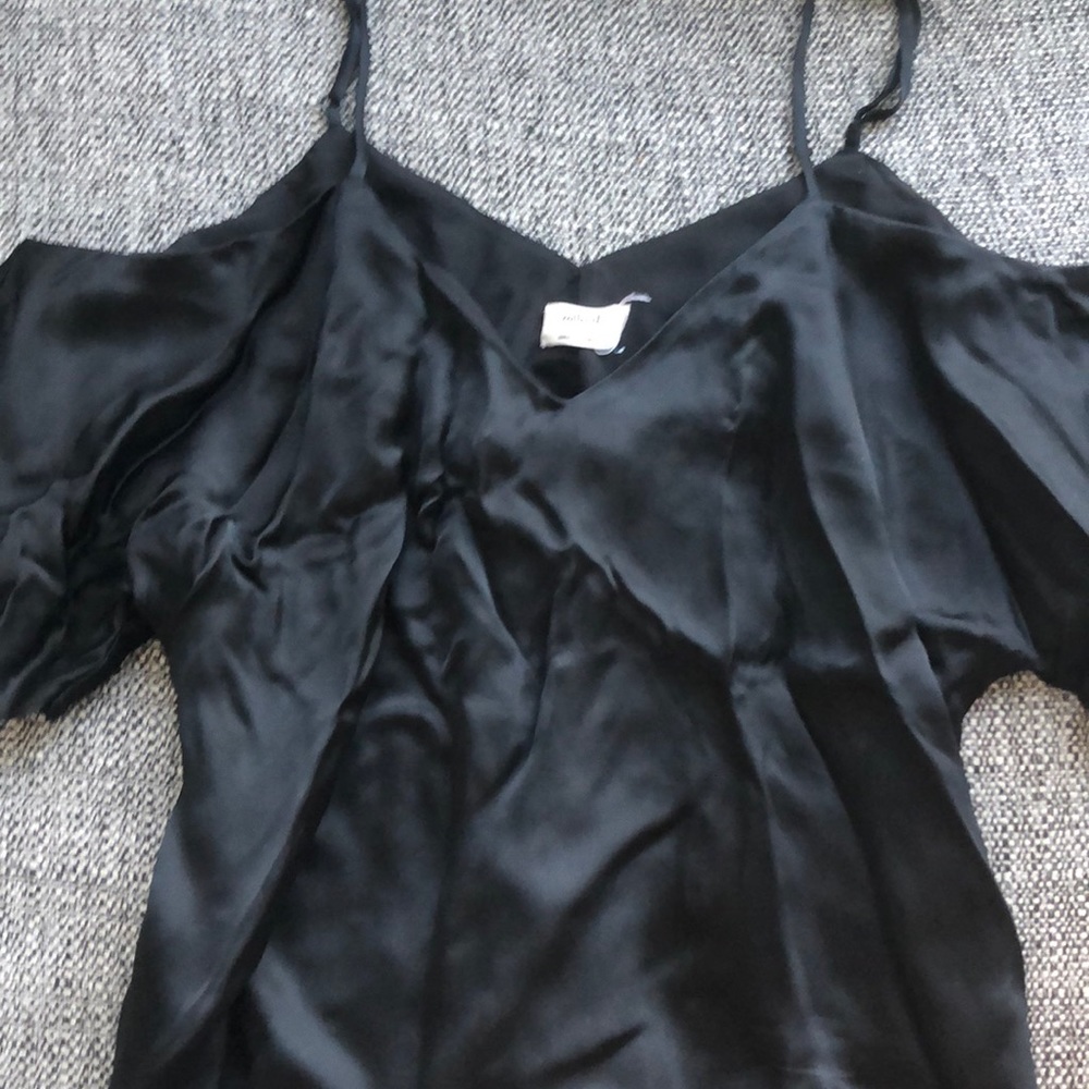 Black off the shoulder top
